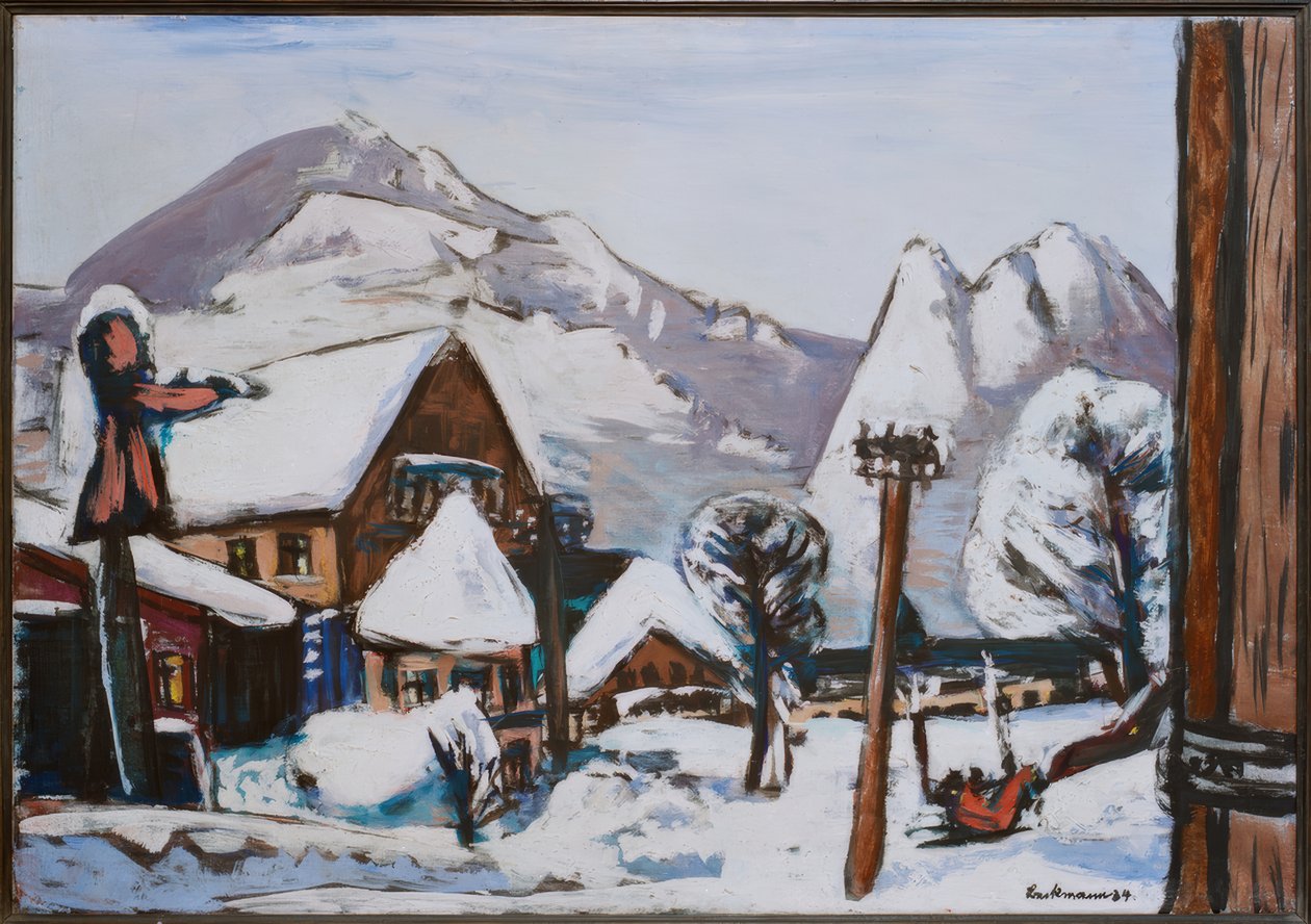 加米什的雪景 作者 马克斯·贝克曼