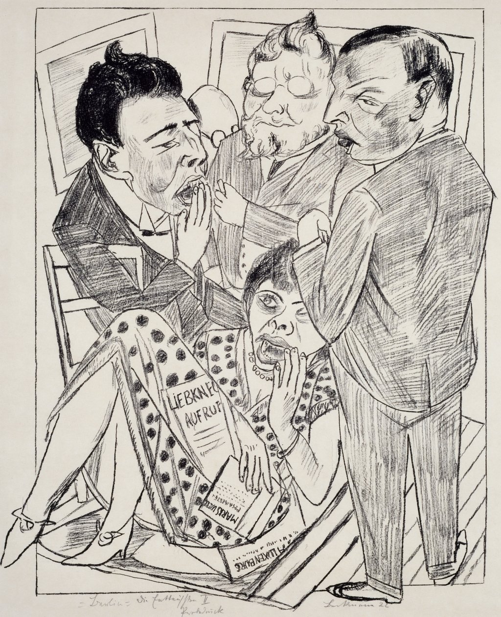《失望 II》，马克斯·贝克曼（Max Beckmann，1884-1950），石版画。 德国，20世纪。 作者 马克斯·贝克曼