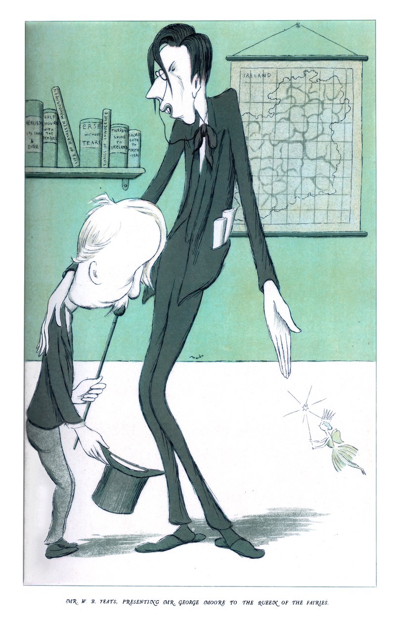 WB叶芝先生，向仙女皇后介绍乔治·摩尔先生，1904年 作者 马克斯·比尔博姆