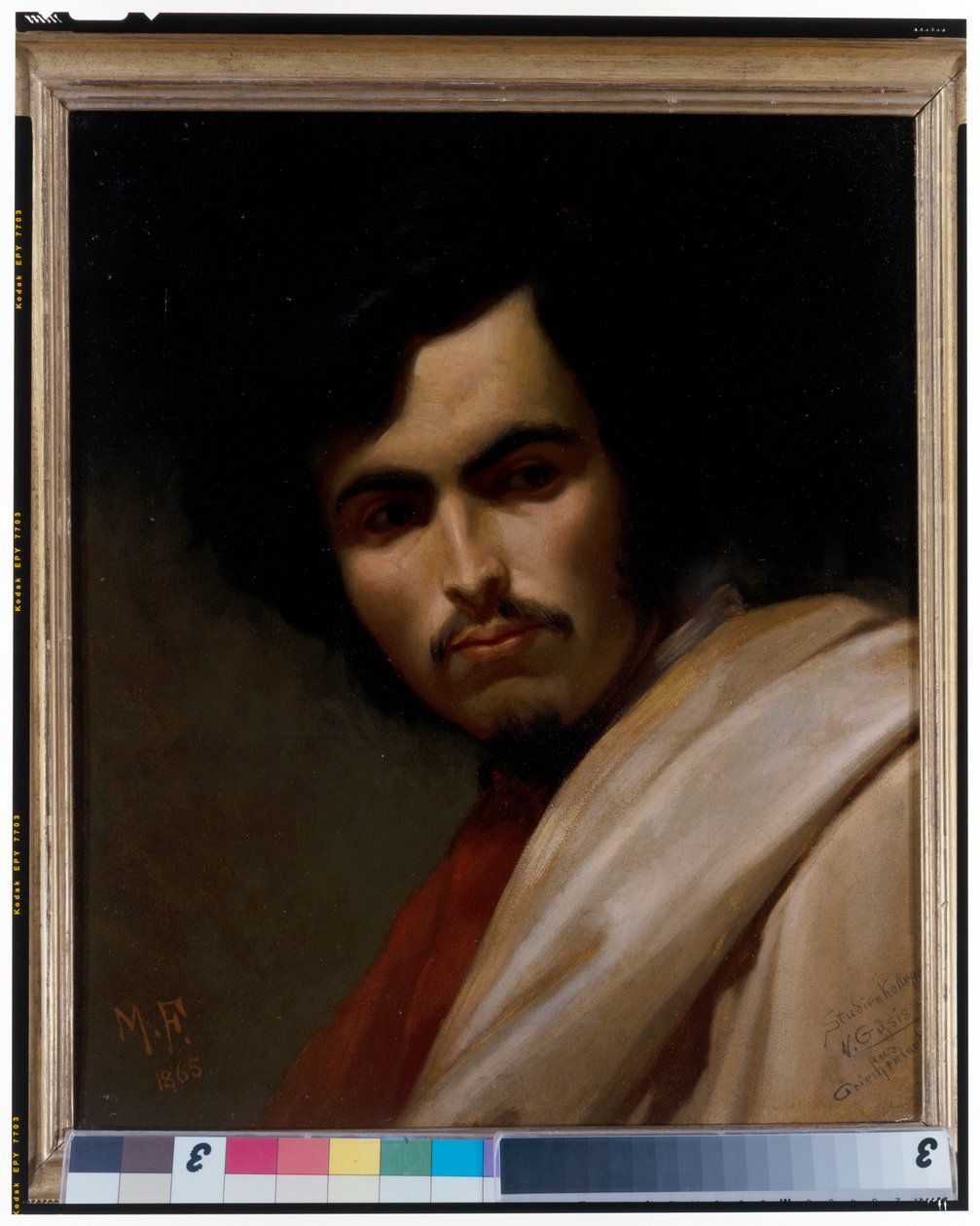 画家尼古拉斯·吉西斯 (Nikolaus Gysis，1842-1901) 的肖像，半身长 作者 马克斯·福斯特