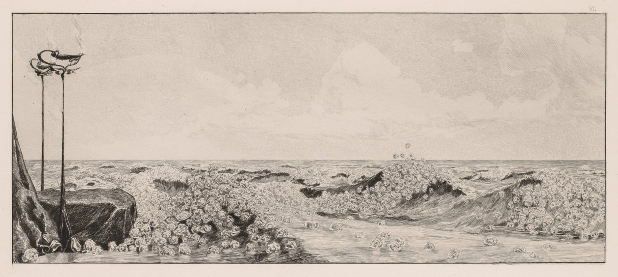 手套：致敬，1880年。 作者 马克斯·克林格