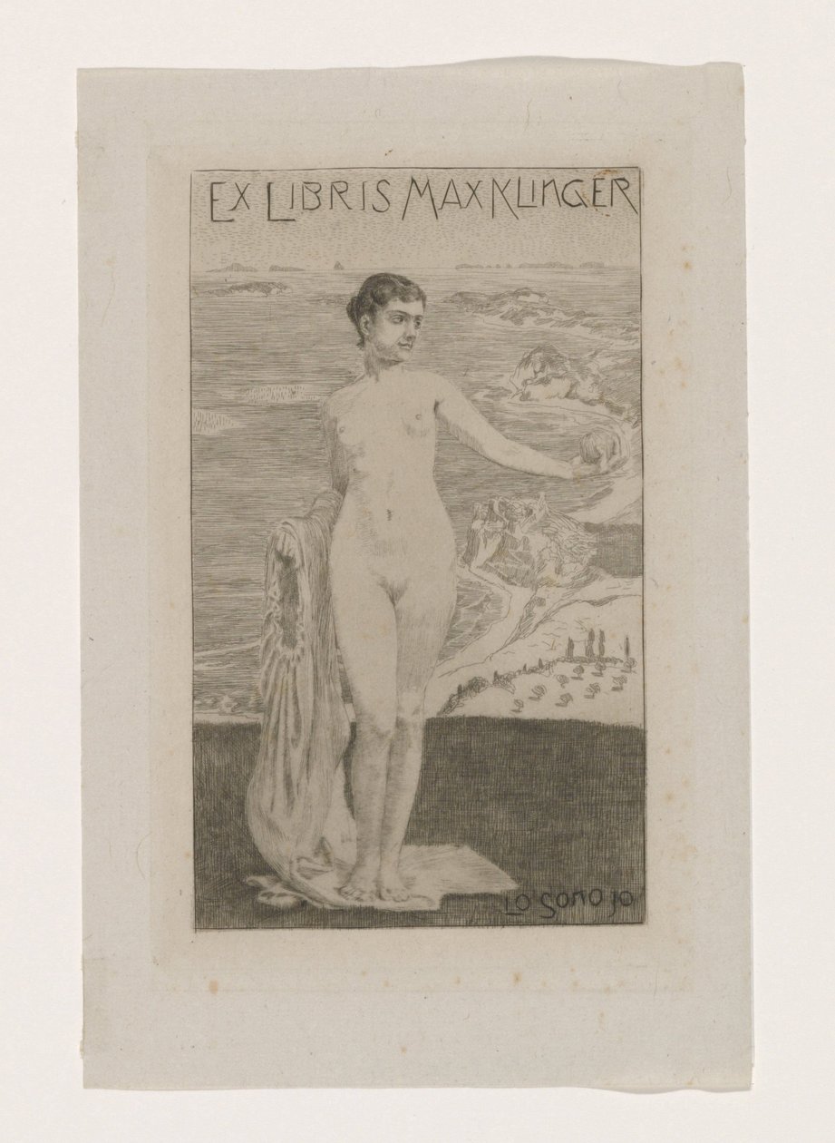 Ex libris van Max Klinger
我是 作者 马克斯·克林格