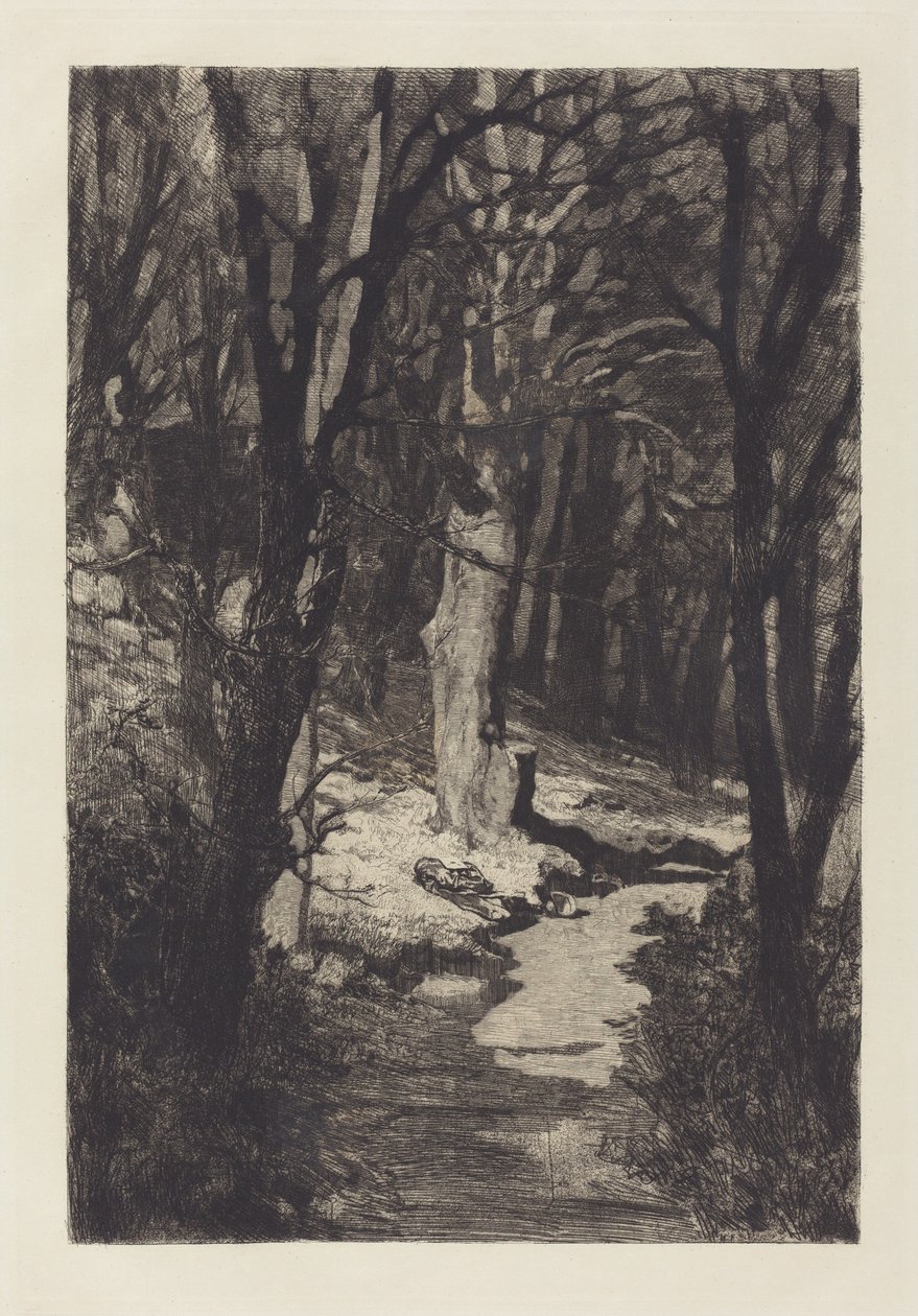 Im Walde In the Forest, 1883. 作者 马克斯·克林格