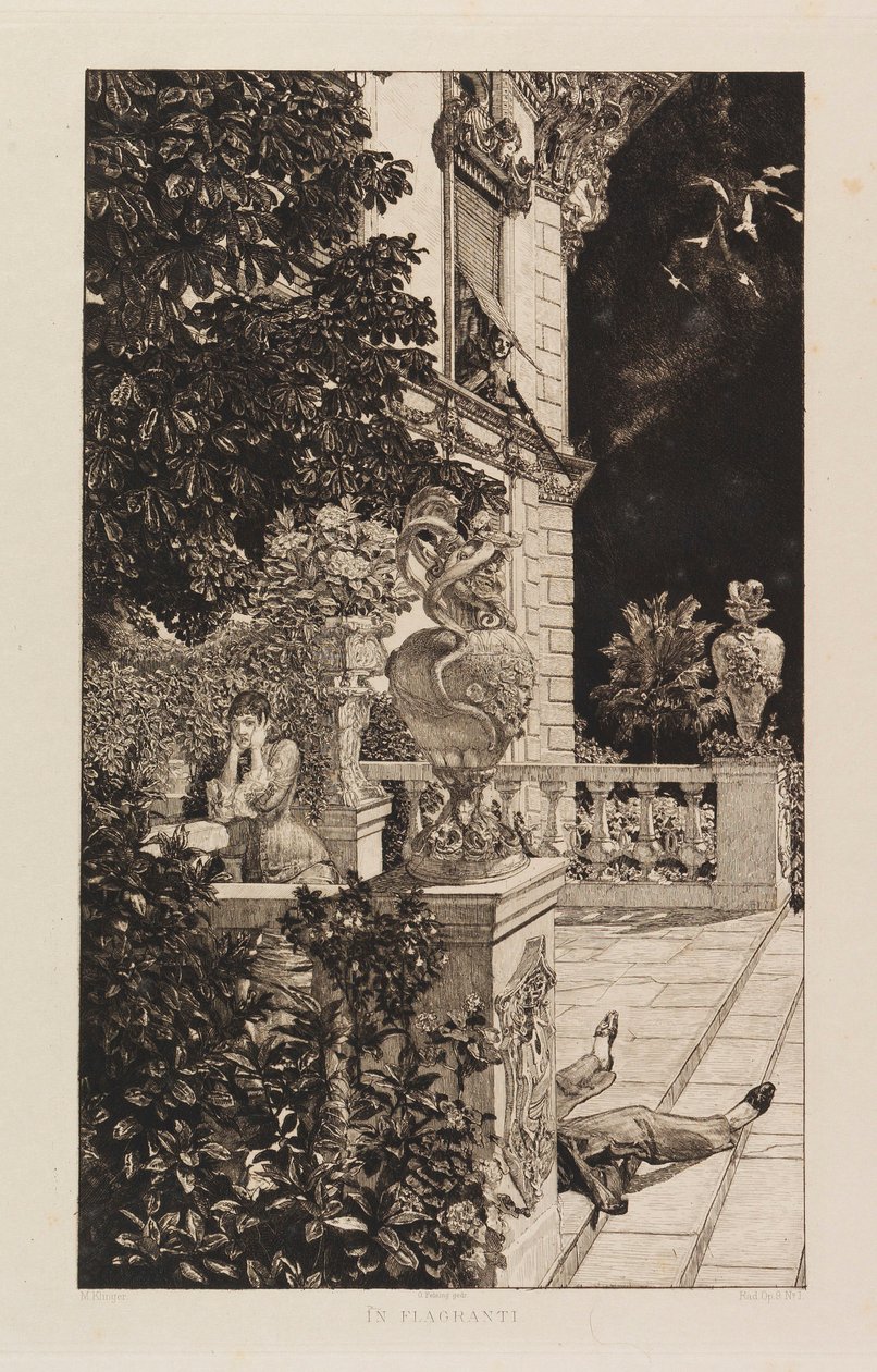 In Flagranti, from Dramas, Opus IX Dramen, Opus IX, 1883. 作者 马克斯·克林格