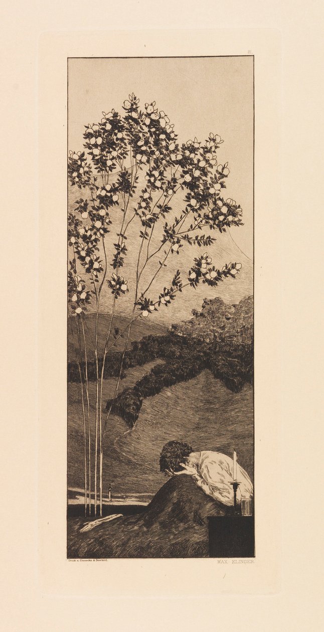 作品六，选自《关于发现手套的解析》，1881年。 作者 马克斯·克林格