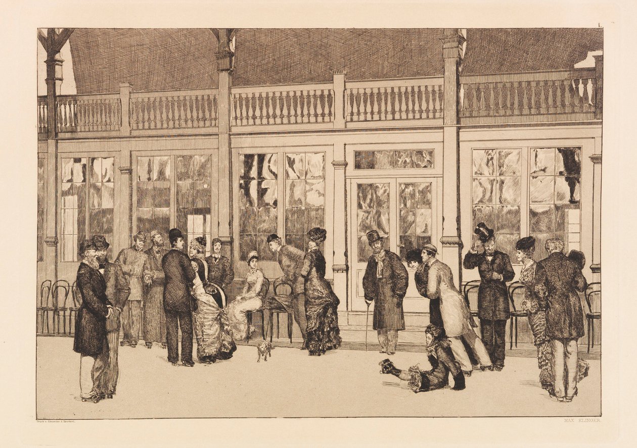 作品六，选自《关于发现手套的解析》，1881年。 作者 马克斯·克林格