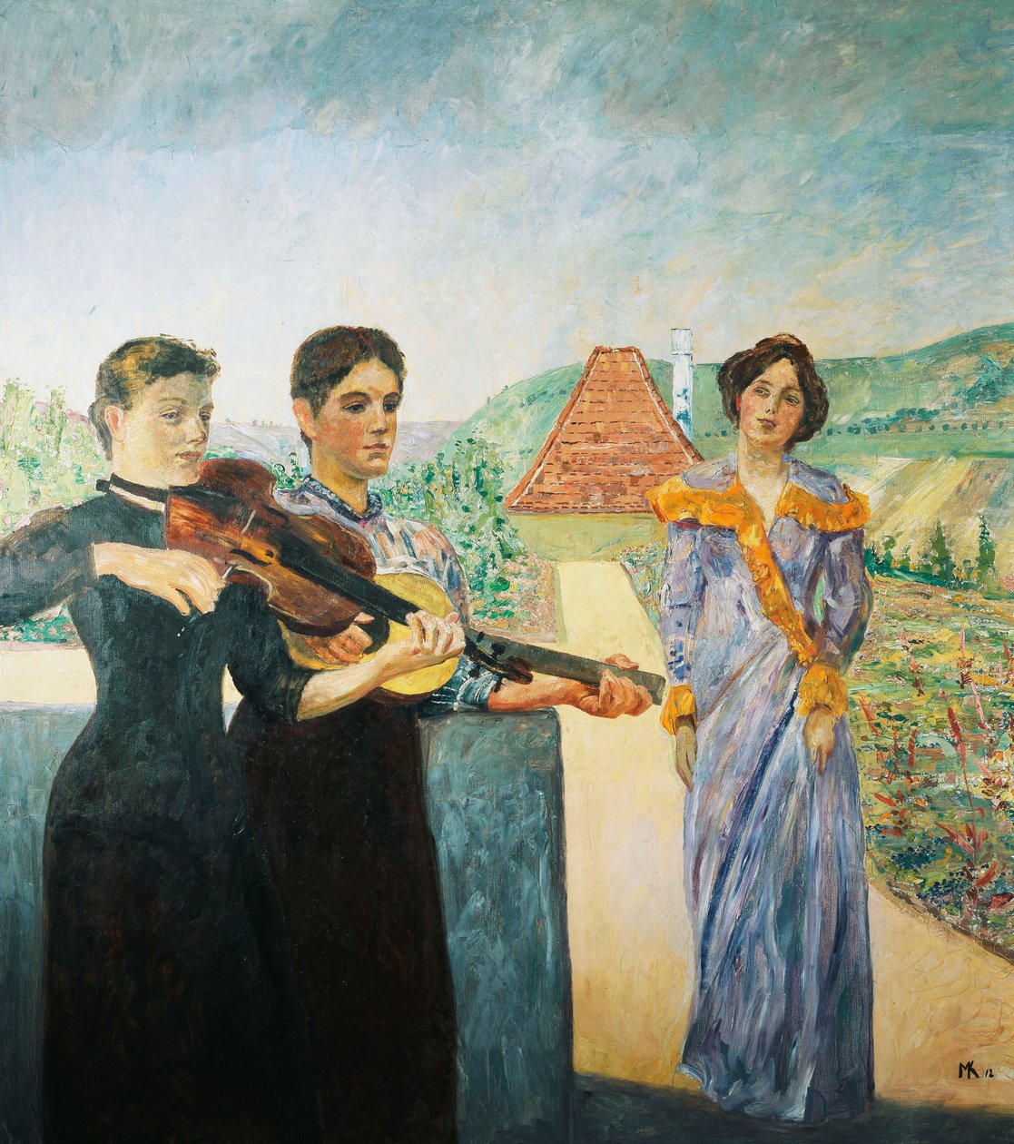 葡萄园中的三个女人；葡萄园中的三个女人，1912年 作者 马克斯·克林格