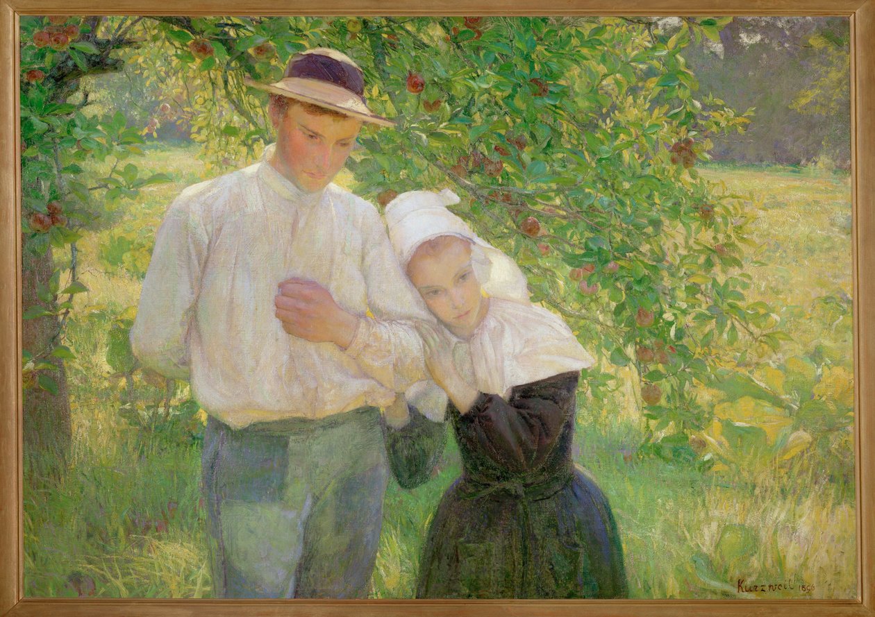 Spaziergang im Garten - 在花园里散步......（布面油画） 作者 马克斯·库兹韦尔