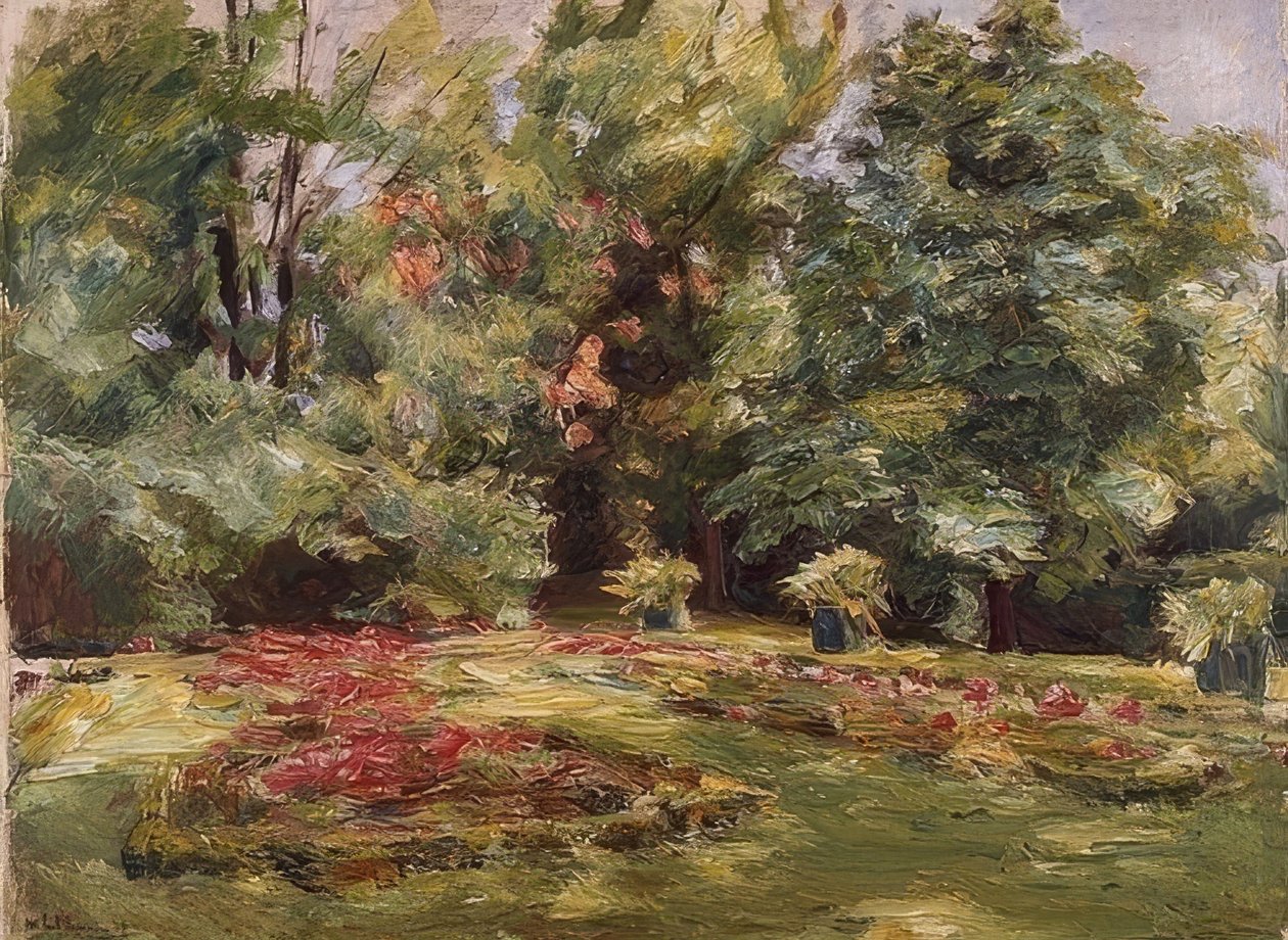 Wannsee花园中的花露台。 1924年 作者 马克斯·利伯曼