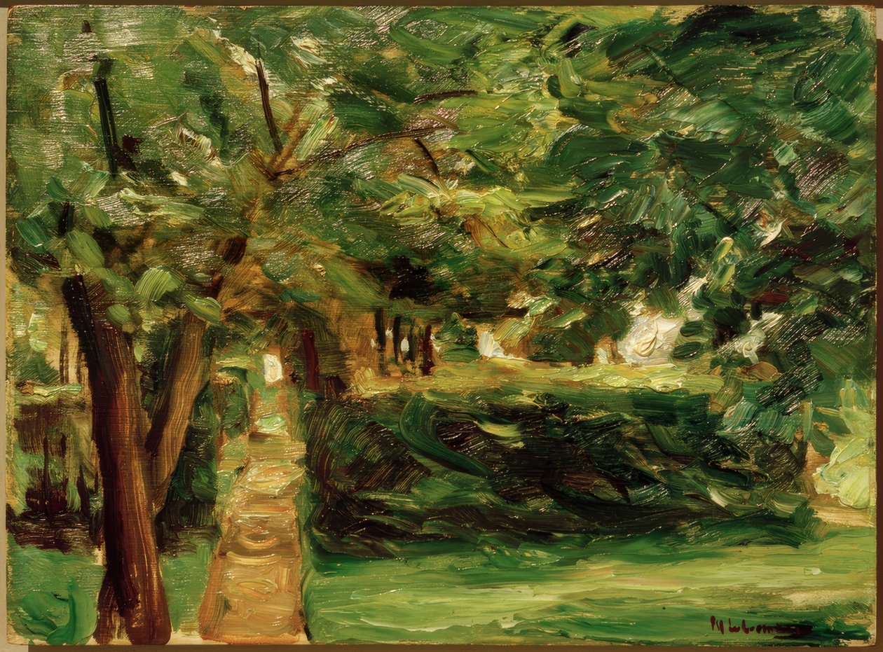 东望恩塞（Wannsee）的绿篱花园 作者 马克斯·利伯曼