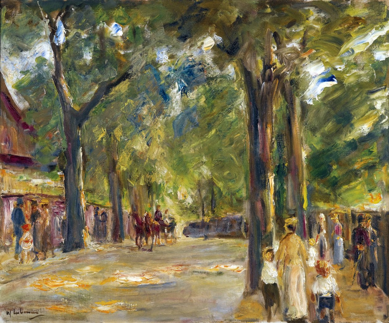 马克斯-利伯曼(1847-1935)的 "万世之路 "上的人物。布面油画，尺寸：60.4x72.5，约1920年，私人收藏 作者 马克斯·利伯曼