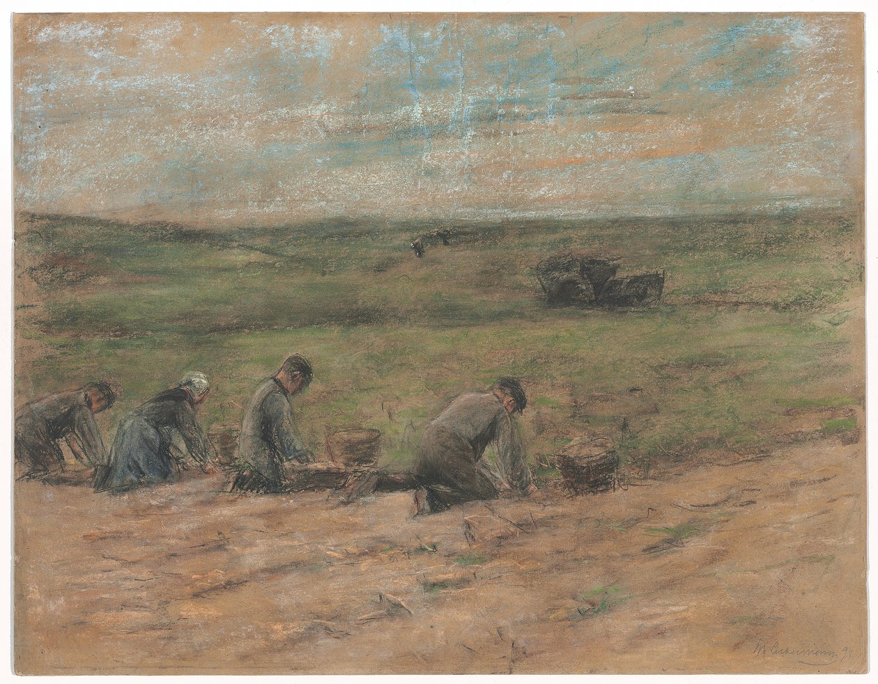 1894年，在赞德沃特（Zandvoort）挖土豆 作者 马克斯·利伯曼