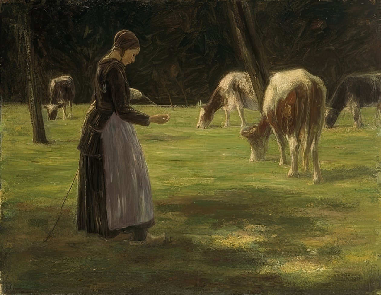 Kuhhirtin。 1890-192 作者 马克斯·利伯曼