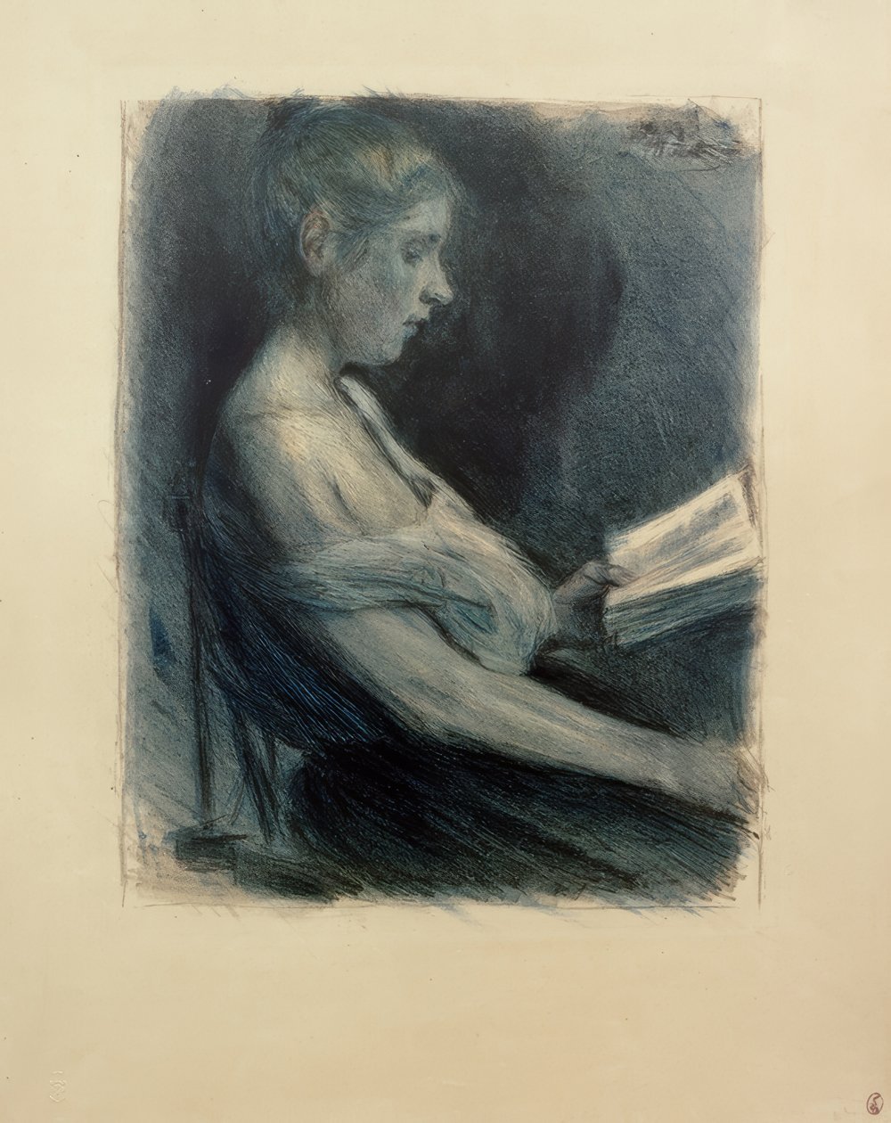 M.Liebermann，读书的女孩 作者 马克斯·利伯曼