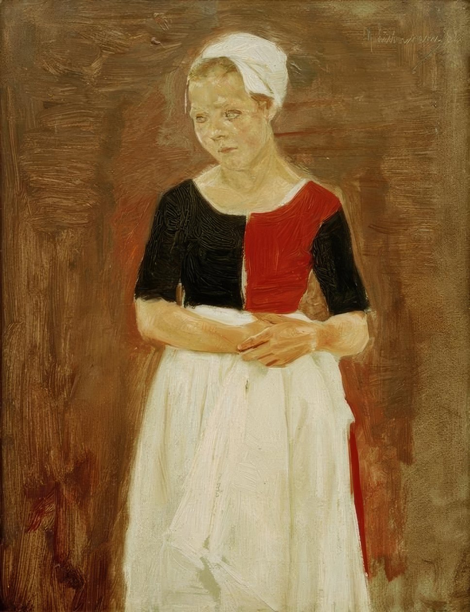 M.Liebermann，站立的孤儿女孩 作者 马克斯·利伯曼