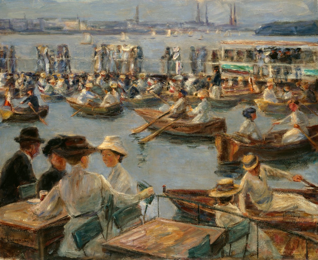 1910年在汉堡的Alster上 作者 马克斯·利伯曼