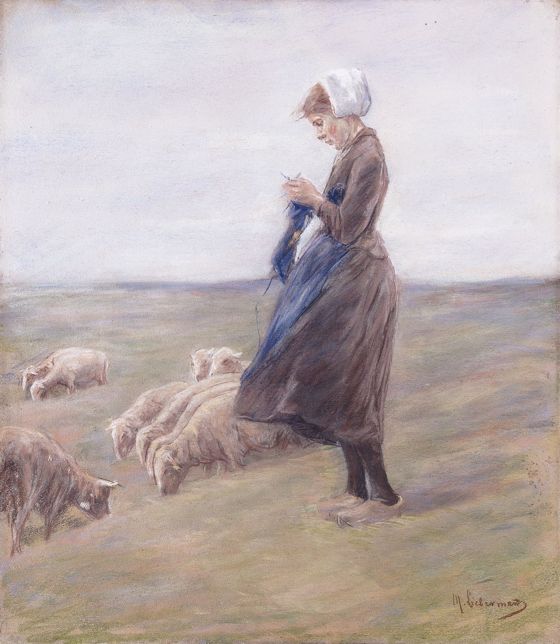 牧羊女;沙菲尔廷，1887年 作者 马克斯·利伯曼