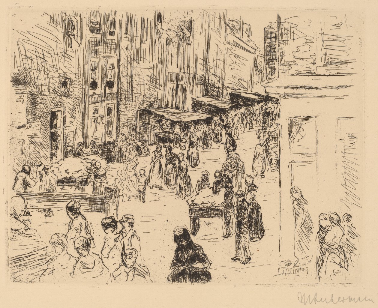 阿姆斯特丹的犹太区，1906年。 作者 马克斯·利伯曼