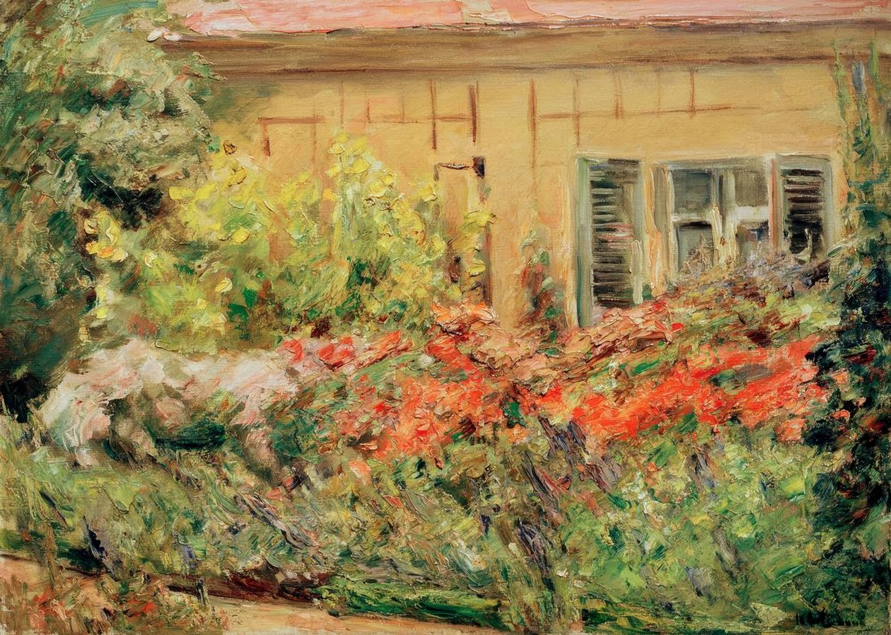 Wannseegarten。在北部的园丁小屋里种多年生花 作者 马克斯·利伯曼