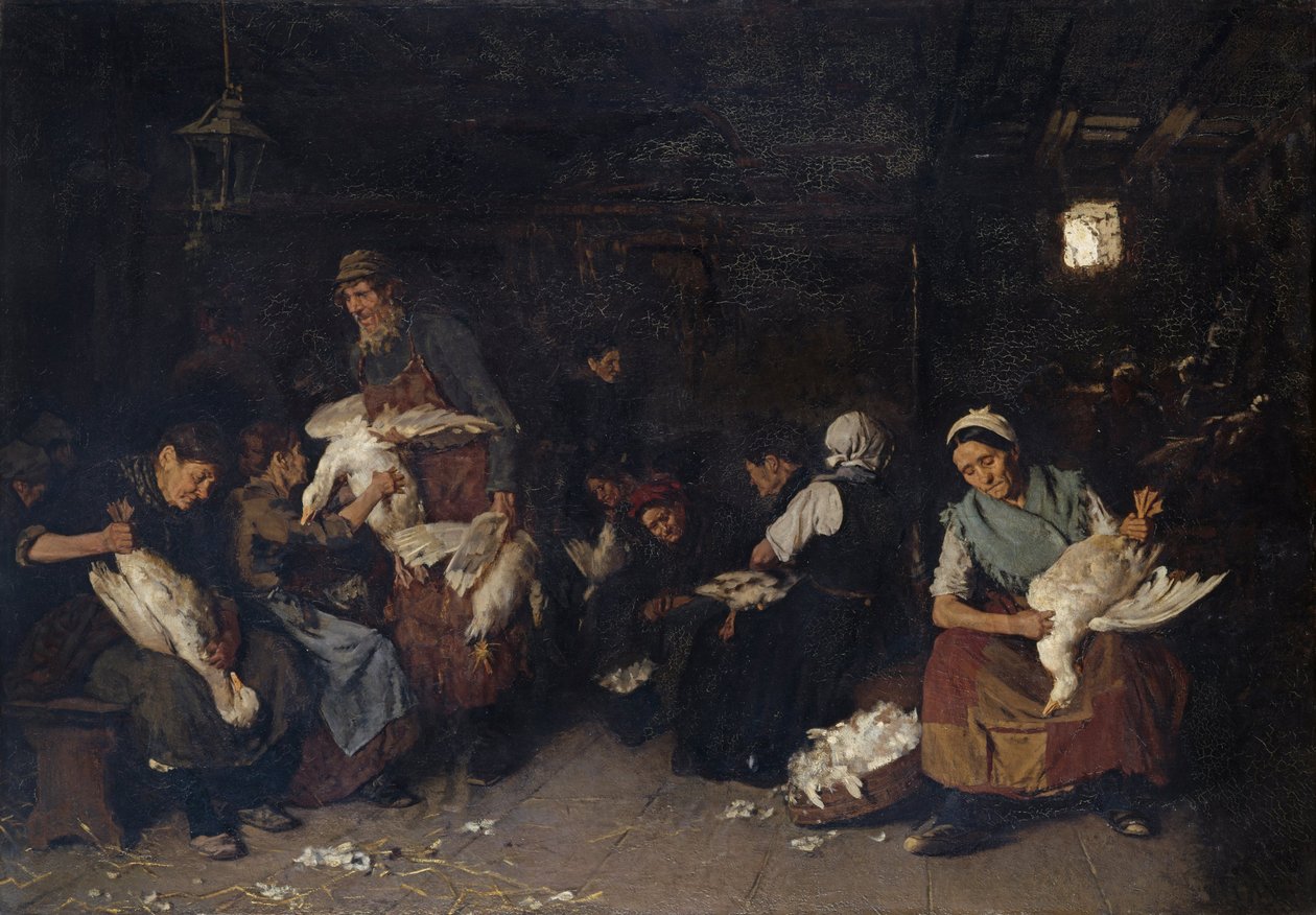 女性采鹅，1872年 作者 马克斯·利伯曼