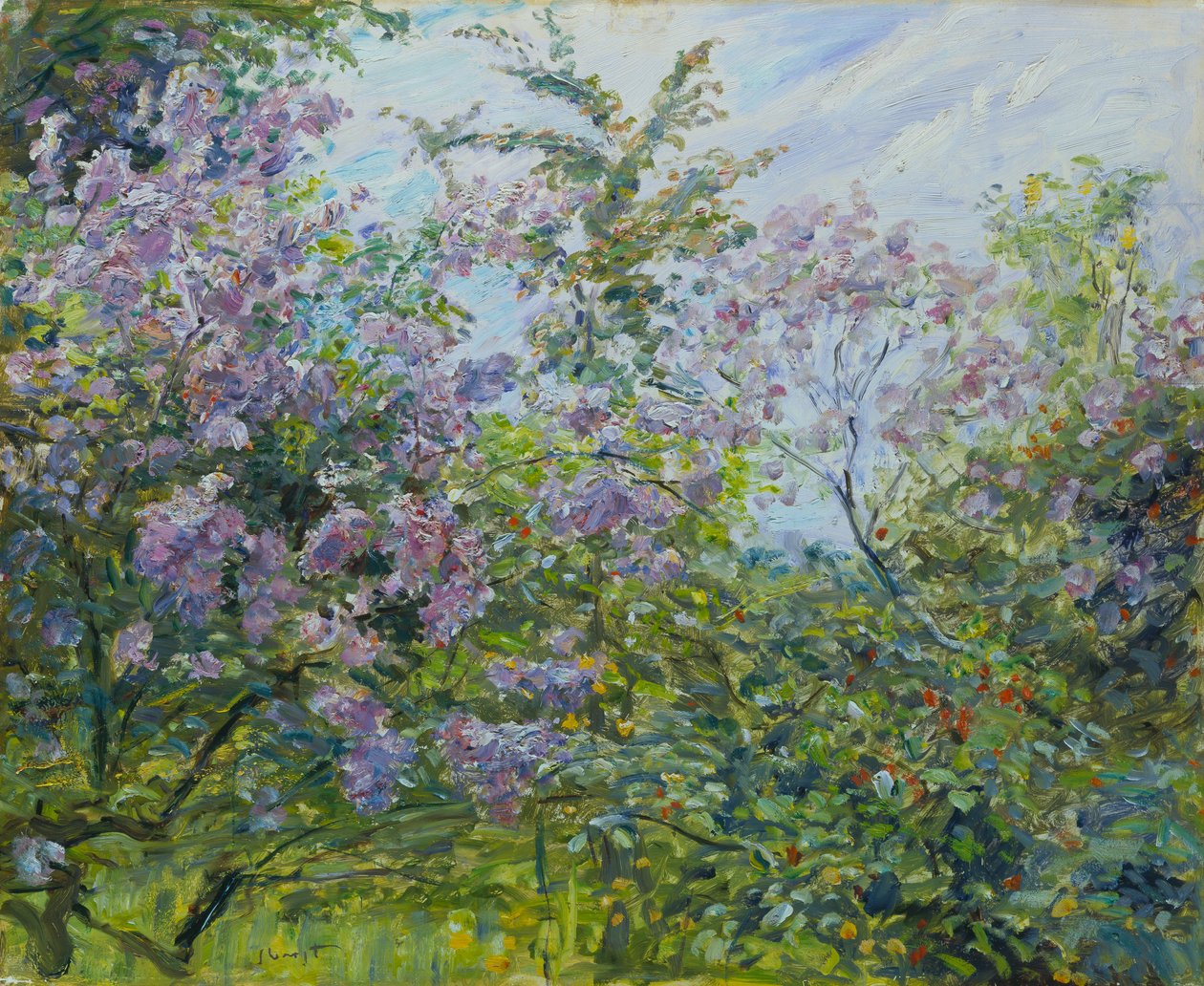 盛开的丁香，约 1921 年（木板油画） 作者 马克斯·斯沃沃格