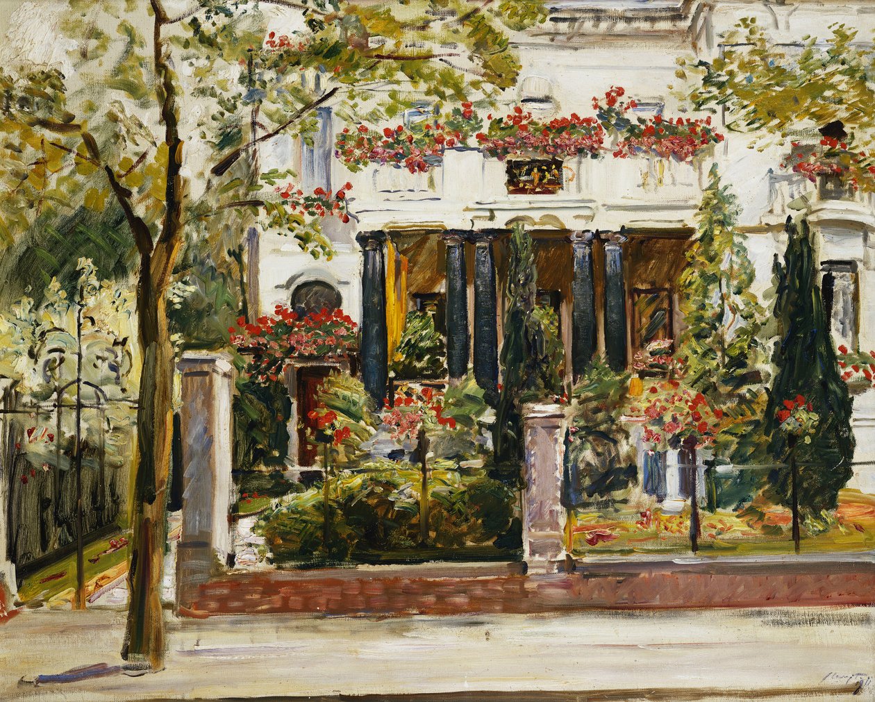 柏林斯坦巴特别墅的前花园；柏林Steinbartschen别墅的前院，1911年 作者 马克斯·斯沃沃格