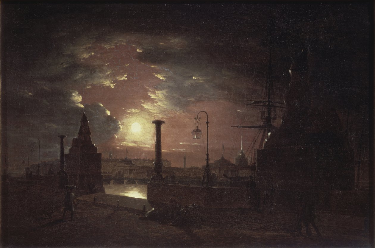 1835年在圣彼得堡的秋夜 作者 马克西姆·尼基佛罗维奇·沃罗比耶夫（Maxim Nikiphorovich Vorobyev）