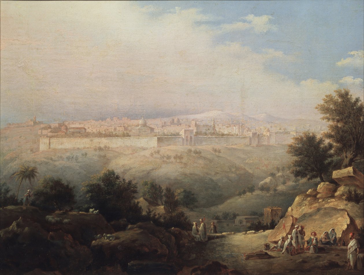 耶路撒冷景观，1821年 作者 马克西姆·尼基佛罗维奇·沃罗比耶夫（Maxim Nikiphorovich Vorobyev）
