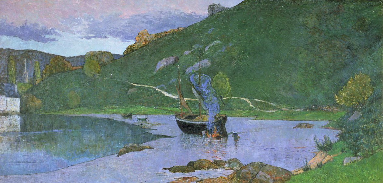 景观在Pont-Aven，c.1893-94 作者 马克西姆·埃米尔·路易斯·莫夫拉