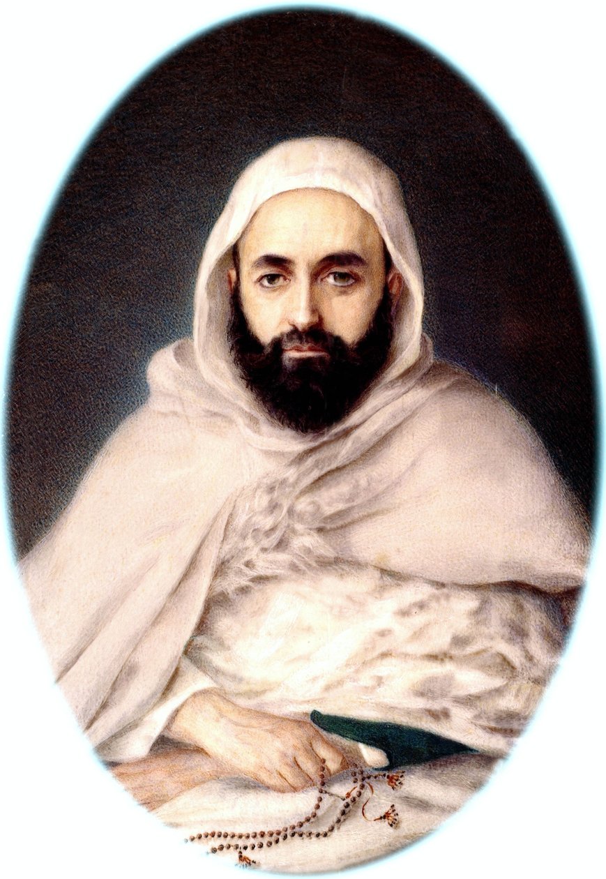 1852年Emir Abd-el-Kader的肖像 作者 马克西姆·大卫（Maxim David）