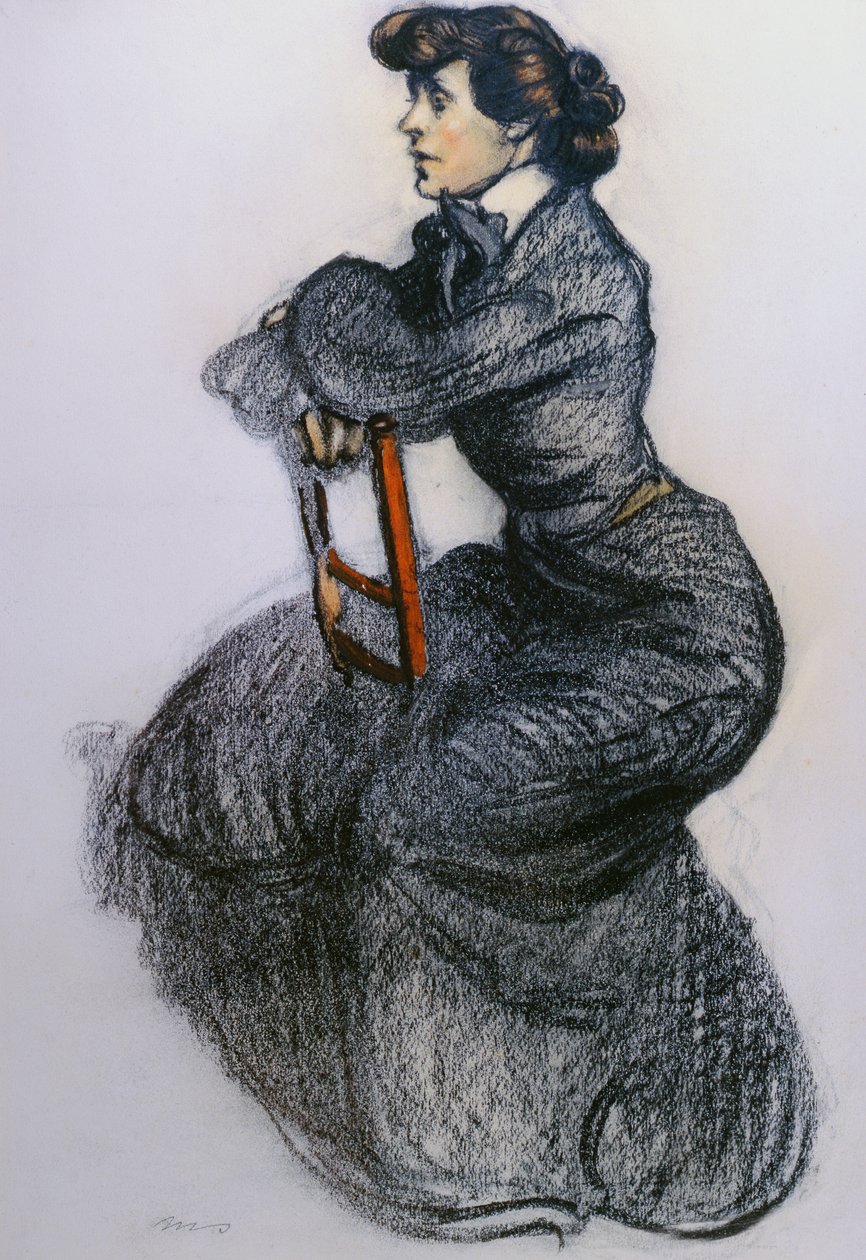 科莱特，c.1906-7（木炭和粉彩） 作者 马克西姆·皮埃尔·朱尔斯·德托马斯