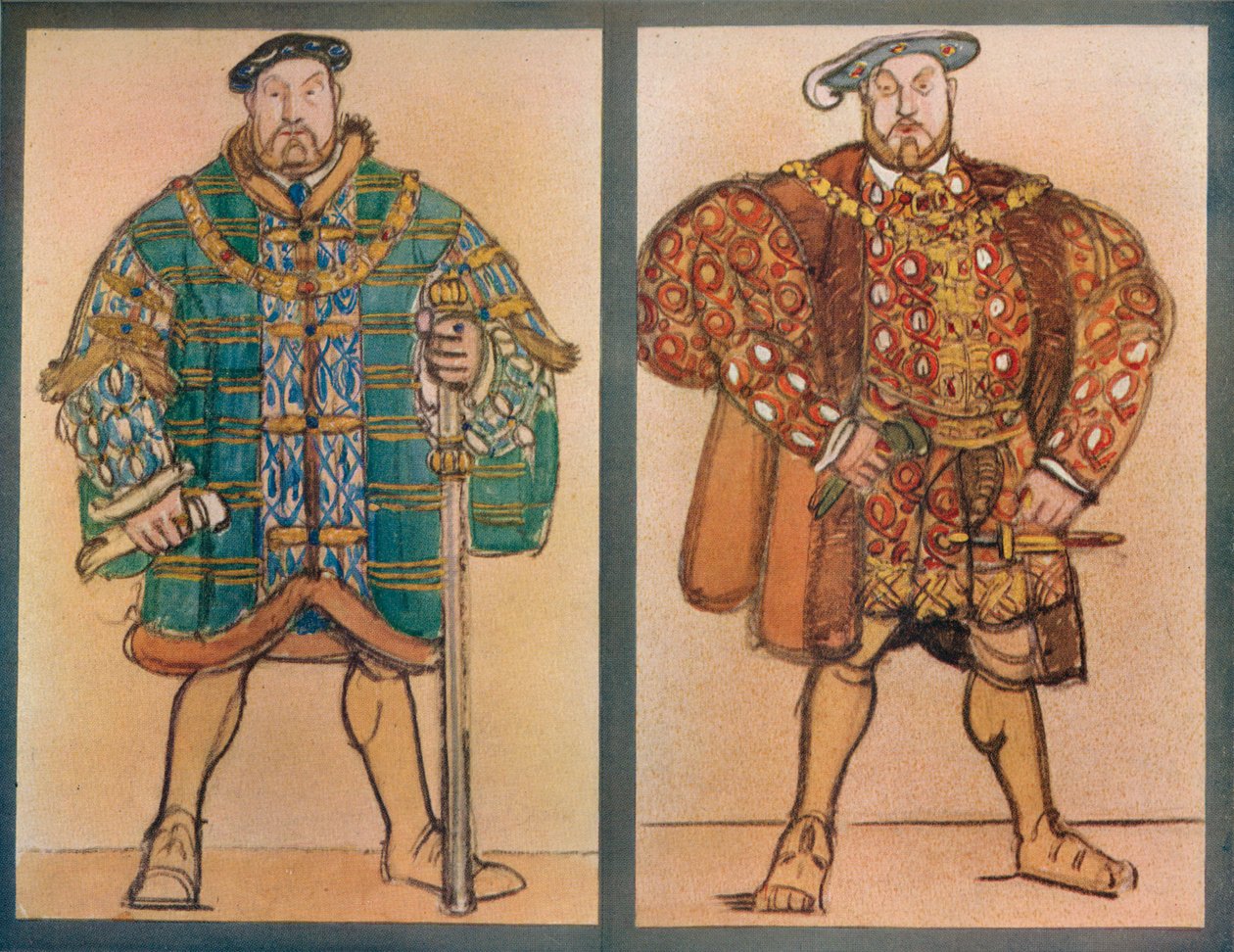 亨利八世·德·洛佩拉剧院的服装设计，巴黎，1920，c1920，1923 作者 马克西姆·皮埃尔·朱尔斯·德托马斯
