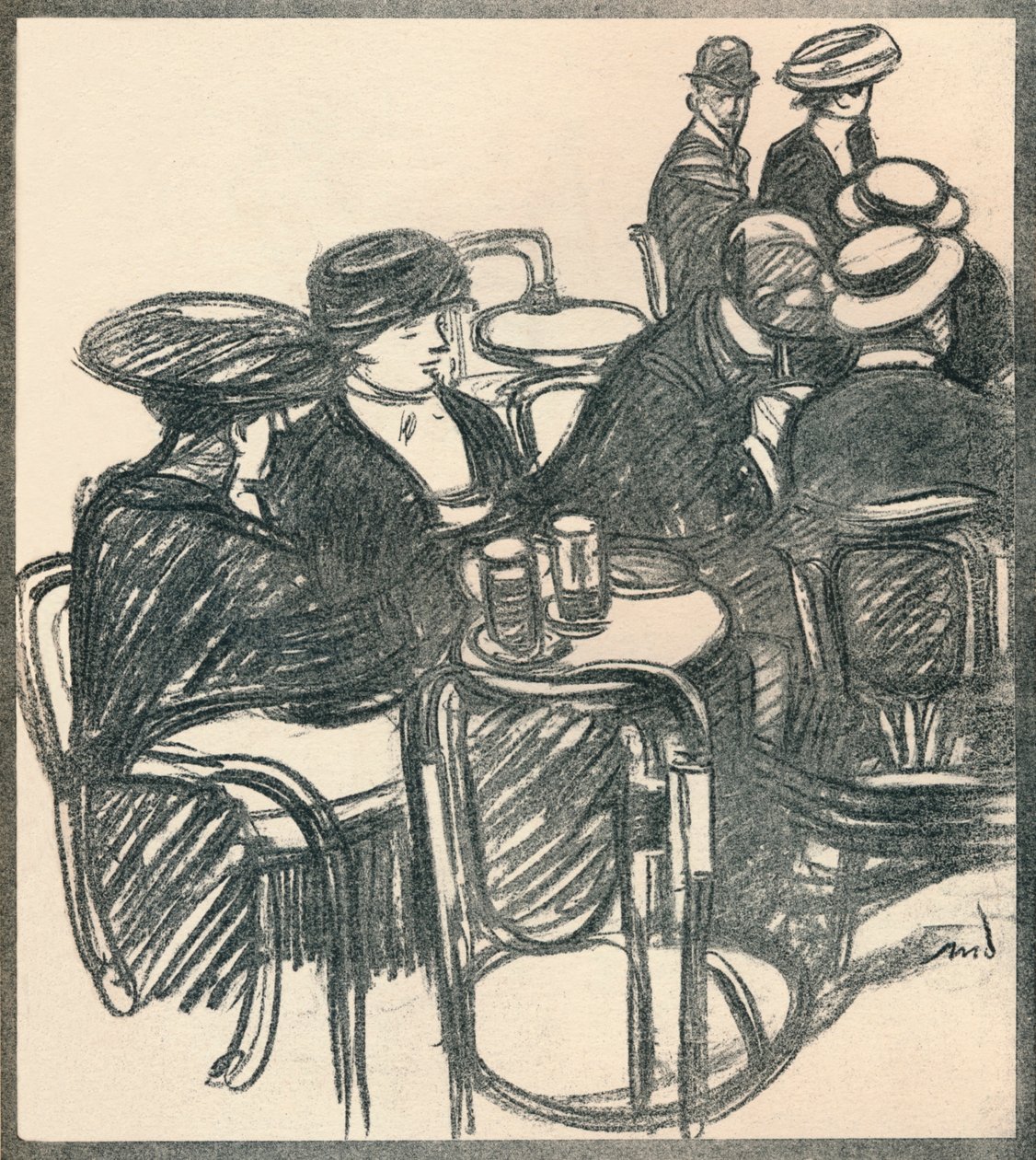 咖啡馆露台，c1920，1923 作者 马克西姆·皮埃尔·朱尔斯·德托马斯