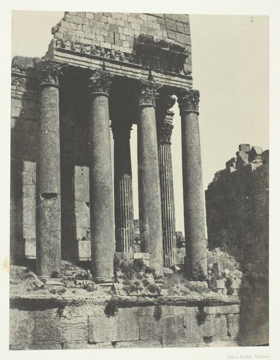 Baalbeck Heliopolis, Temple Of Jupiter, View Taken from the South-East Angle, Syria, 184951, printed 1852. 作者 马克西姆·杜营