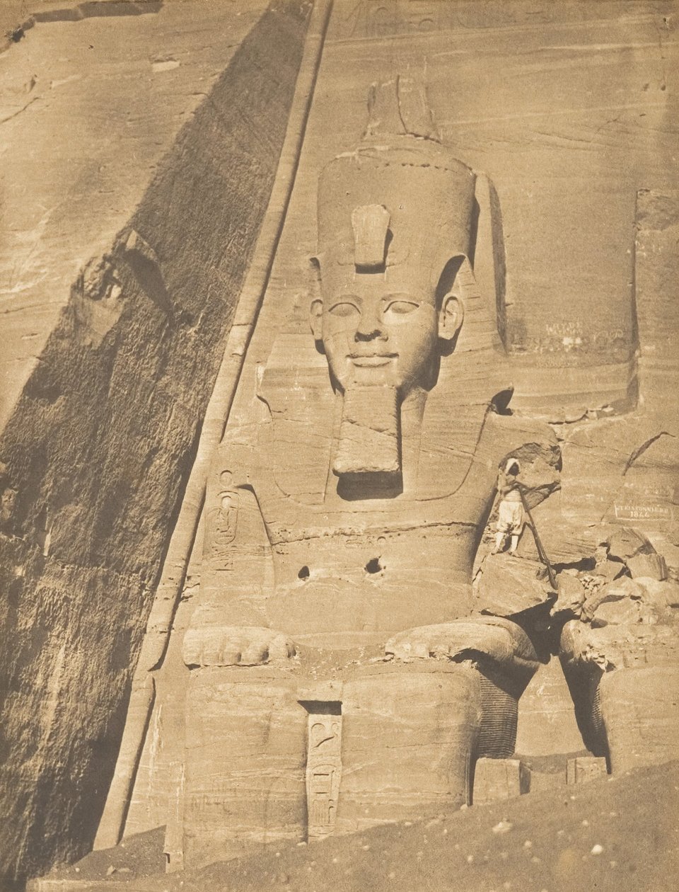 Phe的Speos的东方巨像，在Abusembil的Rhameses大帝画像，1850年3月。 作者 马克西姆·杜营