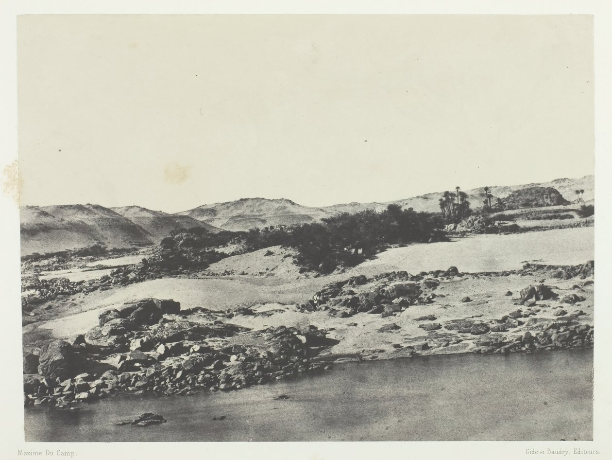 上埃及第一条白内障的入口，184951年，1852年印刷。 作者 马克西姆·杜营