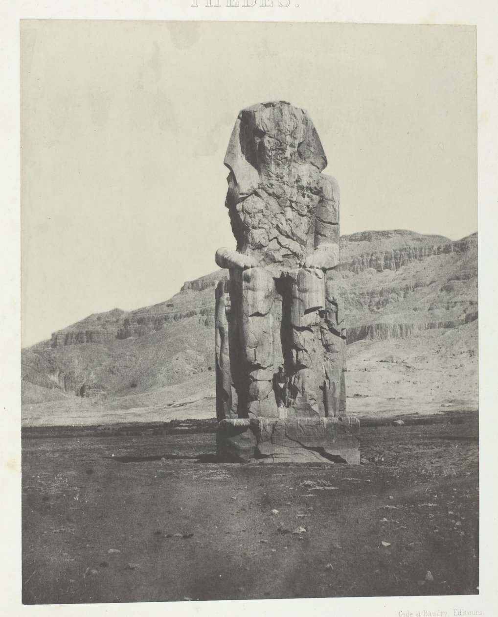 古尔纳，阿蒙霍特普三世的巨石，底比斯，184951，1852年印刷。 作者 马克西姆·杜营