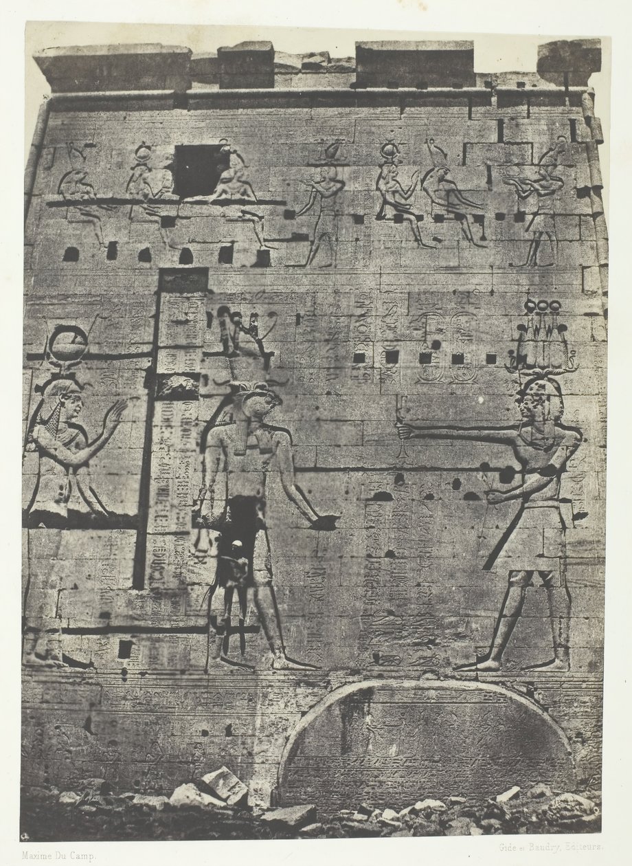 菲罗的伊希斯大庙，第二塔，努比亚，184951，1852年印刷。 作者 马克西姆·杜营