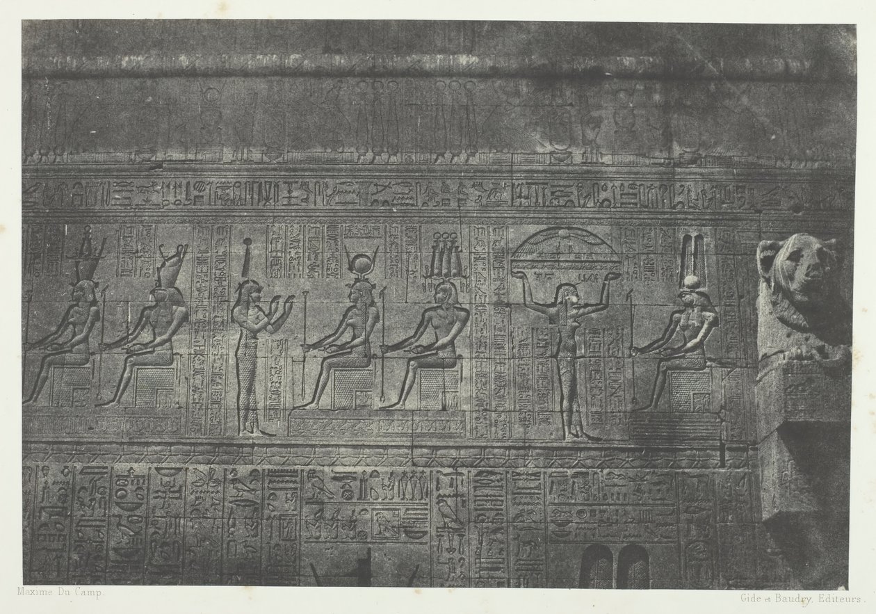Denderah Teutyres大庙，后立面的雕塑，上埃及，184951。 作者 马克西姆·杜营