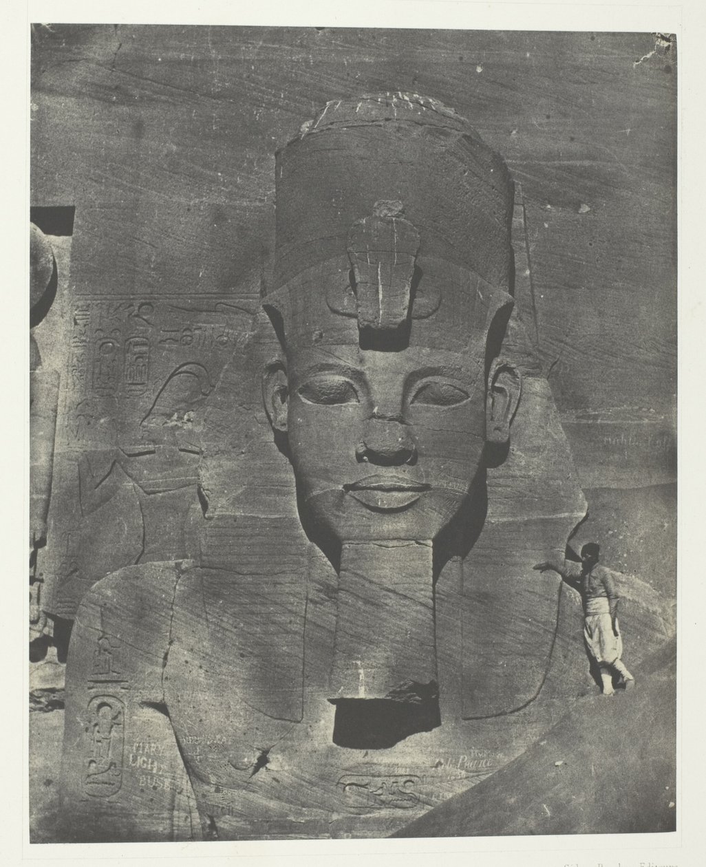 Ibsamboul, Colosse Médial (Enfoui) du Spéos de Phrè Nubie, Palestine et Syrie, 插图 106，选自 "Egypte, Nubie, Palestine et Syrie "画册（1852 年）。 作者 马克西姆·杜营