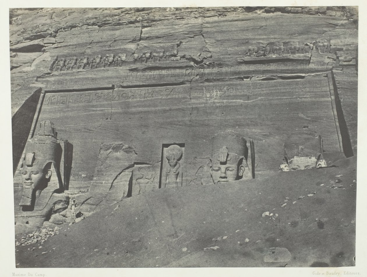 Ibsamboul，《努比亚Phrè的大Spéos总览》，184951年，1852年印刷。 作者 马克西姆·杜营