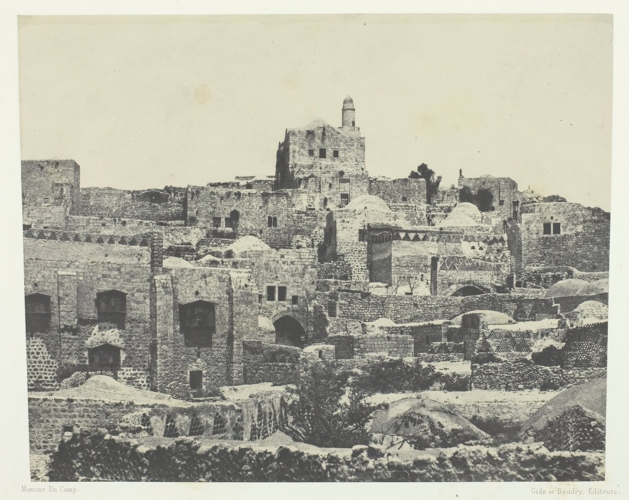 耶路撒冷，西区，巴勒斯坦，184951年，1852年印刷。 作者 马克西姆·杜营