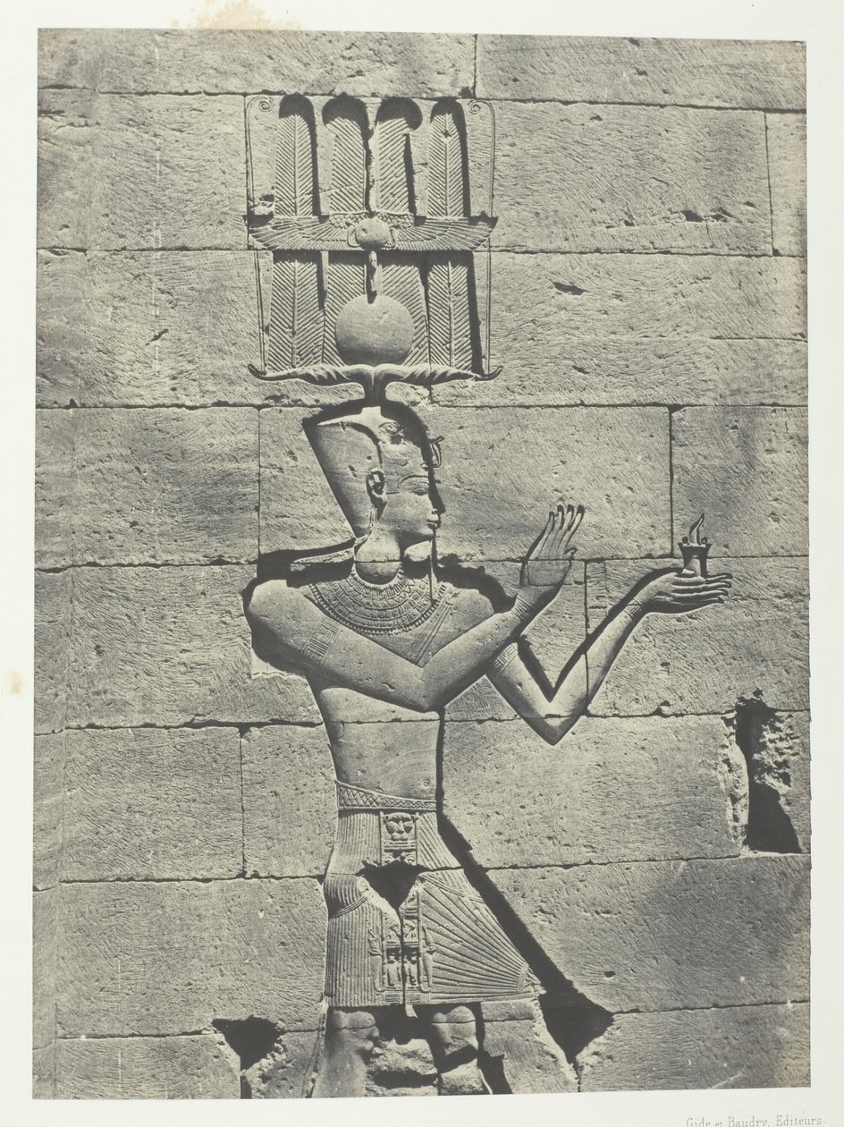 Kalabscheh, Sculptures De La Façade Postérieure Du Temple, Nubia, 184951, printed 1852. 作者 马克西姆·杜营