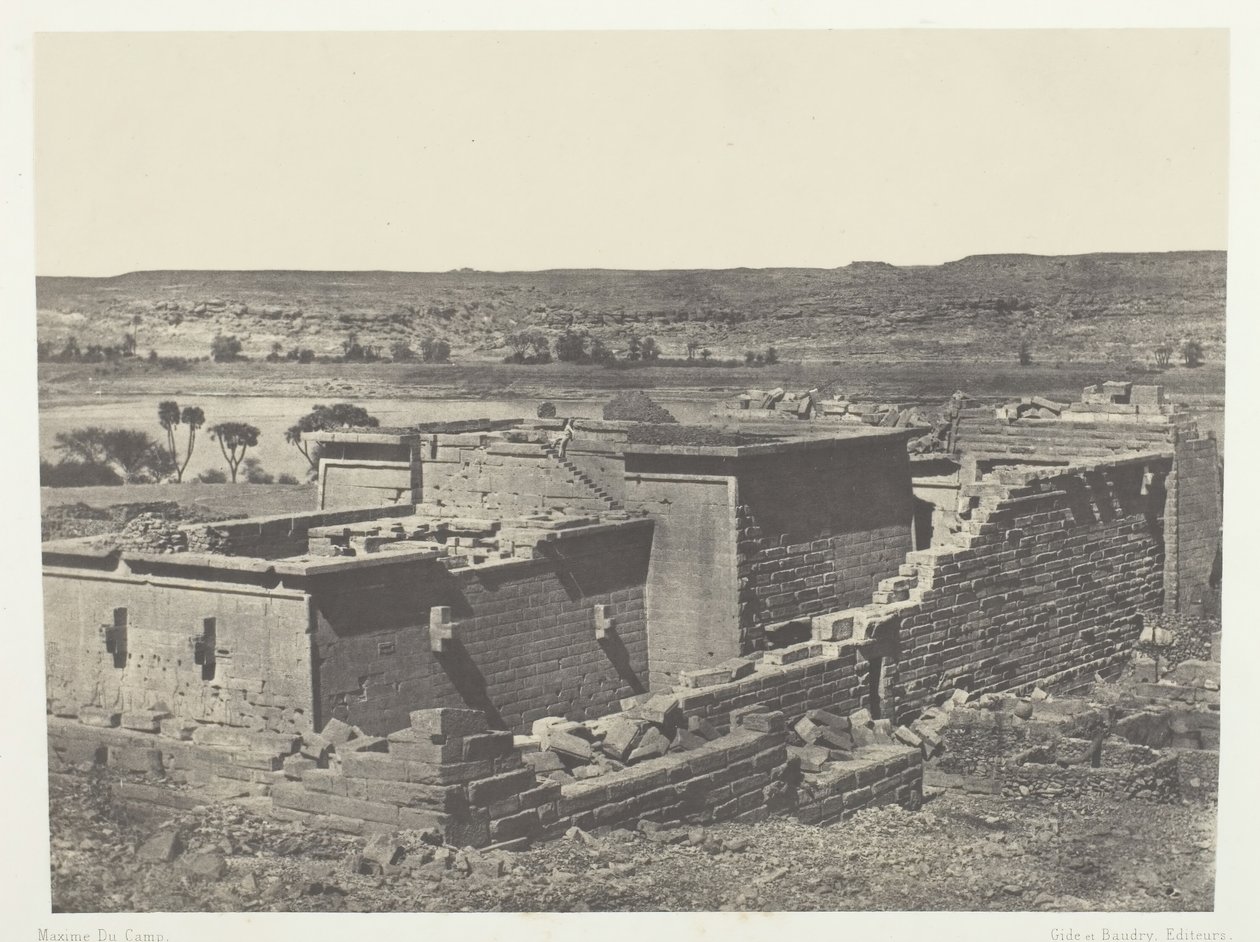 卡拉布什，努比亚卡拉布什塔尔米斯神庙总览，184951，1852年印刷。 作者 马克西姆·杜营