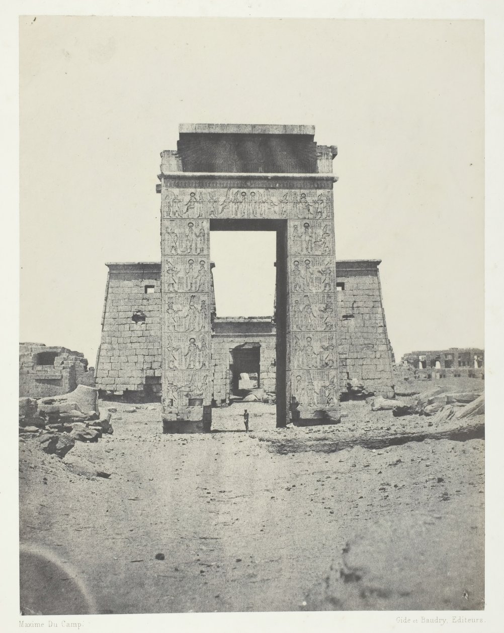 卡纳克，康斯神庙的先知塔，底比斯，184951年，1852年印刷。 作者 马克西姆·杜营