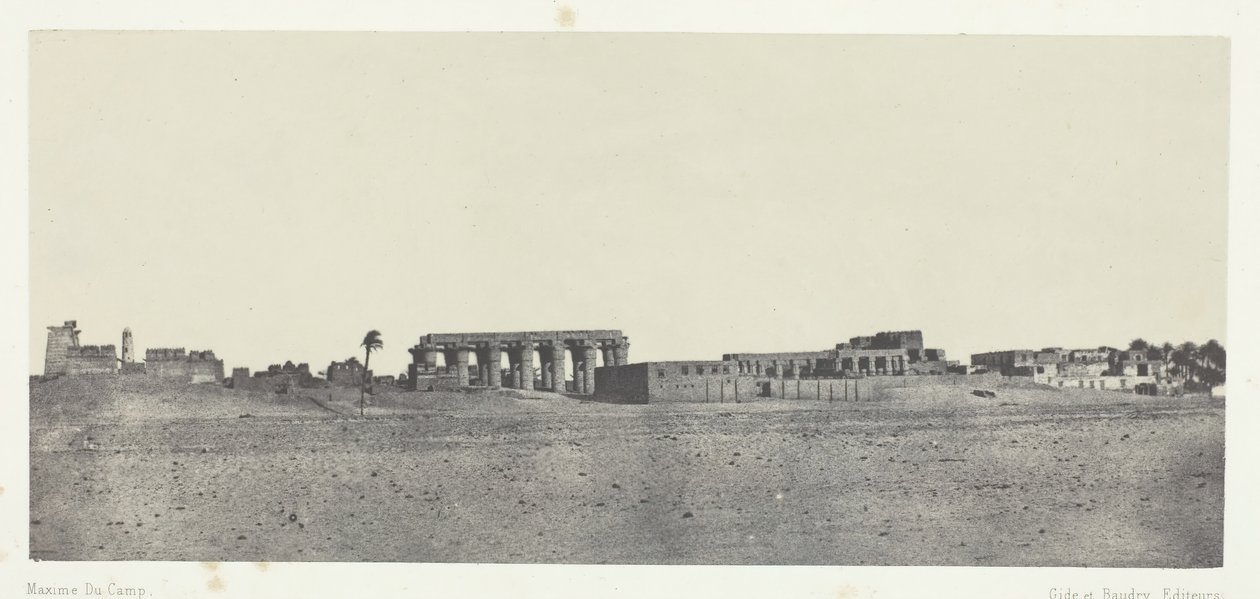 卢克索尔，《废墟总览》，底比斯，184951，1852年印刷。 作者 马克西姆·杜营