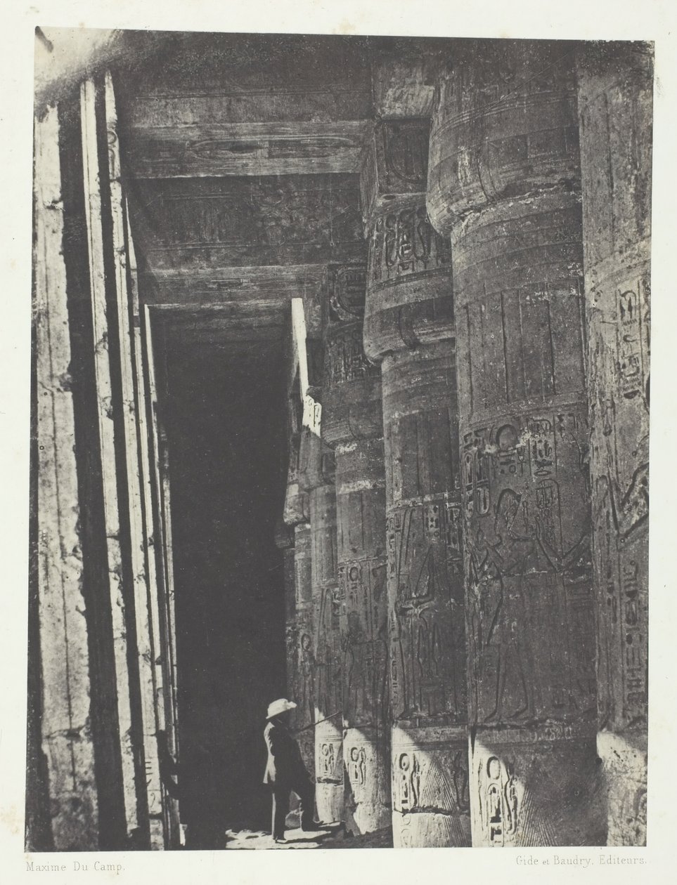 梅迪纳-哈布，拉美西斯-迈阿蒙宫画廊，底比斯，184951，1852年印刷。 作者 马克西姆·杜营