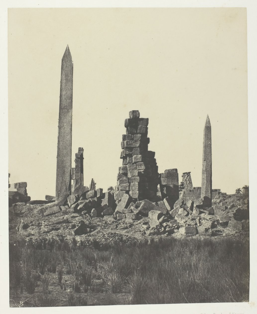 卡纳克宫，方尖碑，底比斯，184951，1852年印刷。 作者 马克西姆·杜营