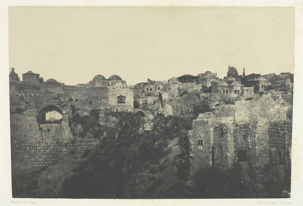 西区，耶路撒冷，巴勒斯坦，184951年，1852年印刷。 作者 马克西姆·杜营