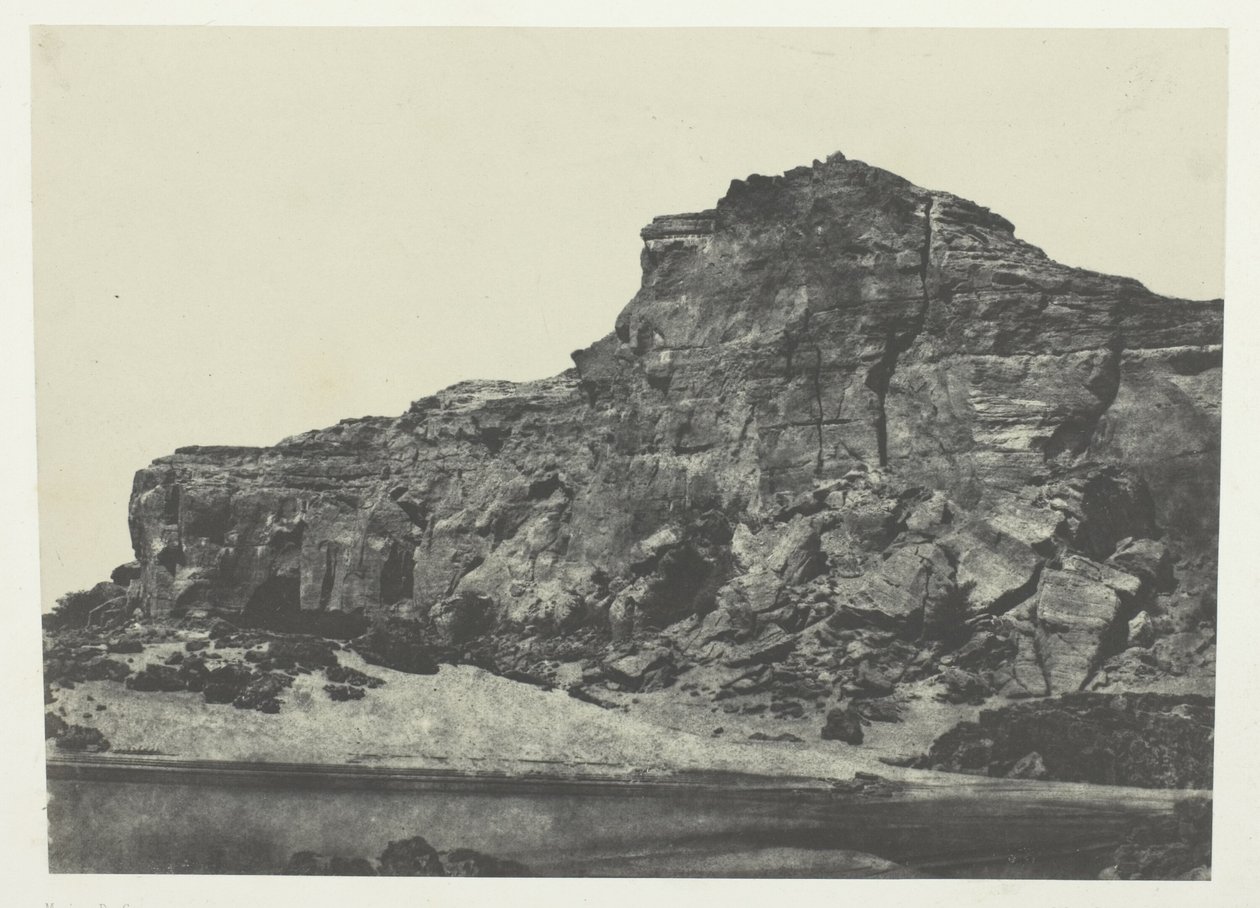 第二大瀑布，Dgebel-Aboucir；努比亚，《埃及、努比亚、巴勒斯坦和叙利亚》（1852 年）画册中的第 112 张图片 作者 马克西姆·杜营